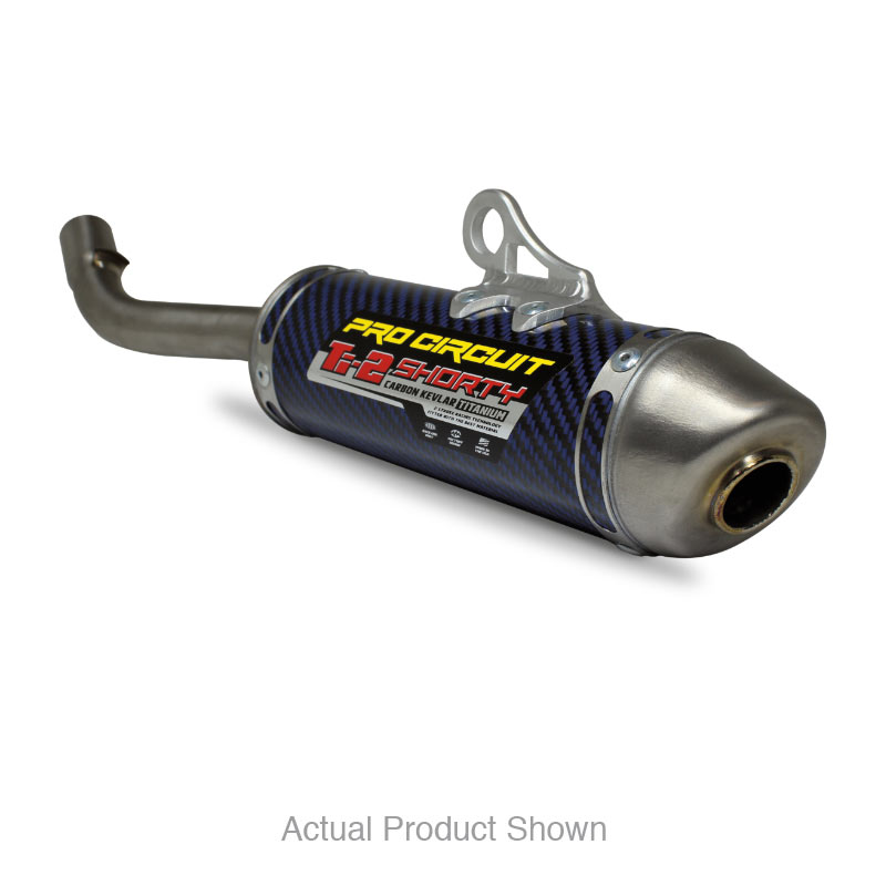 【サロモン用 PLATEPIA RACING TITANIUM】 Ti-2 Shorty Blue Ti/Kevlar Silencer YZ125 22-25