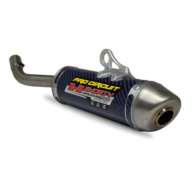 Ti-2 Shorty Ti/Blue Kevlar Silencer YZ250 '03-25