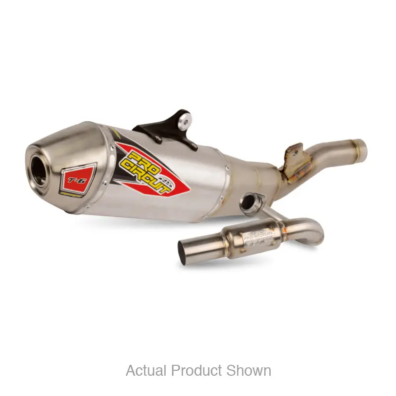 T-6 STAINLESS SYSTEM W/REMOVABLE SPARK ARRESTOR, KX250F '2025