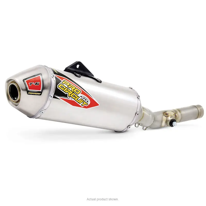 T-6 STAINLESS SLIP-ON SILENCER, KX250F '09-16
