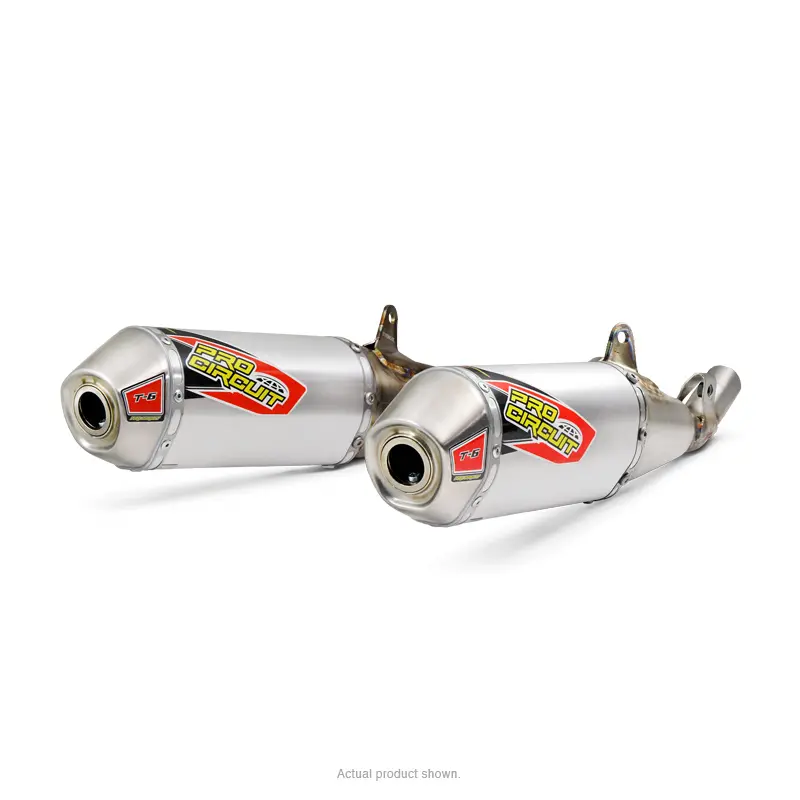 T-6 STAINLESS DUAL SLIP-ON,  CRF450R '19-20