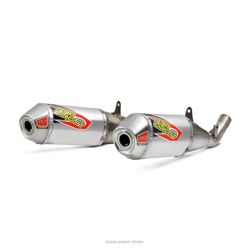 T-6 STAINLESS DUAL SLIP-ON,  CRF450R/RX '17-18