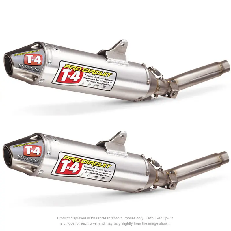 T-4 DUAL SLIP-ON SILENCERS W/MIDPIPE, CRF250R '06