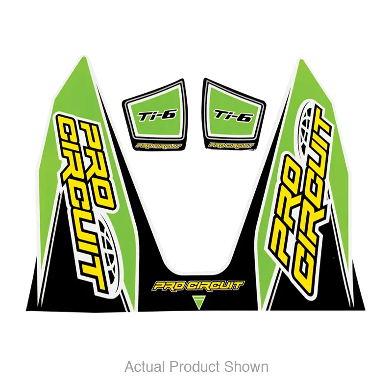 REPLACEMENT TI-6 WRAP AND END CAP DECAL GREEN