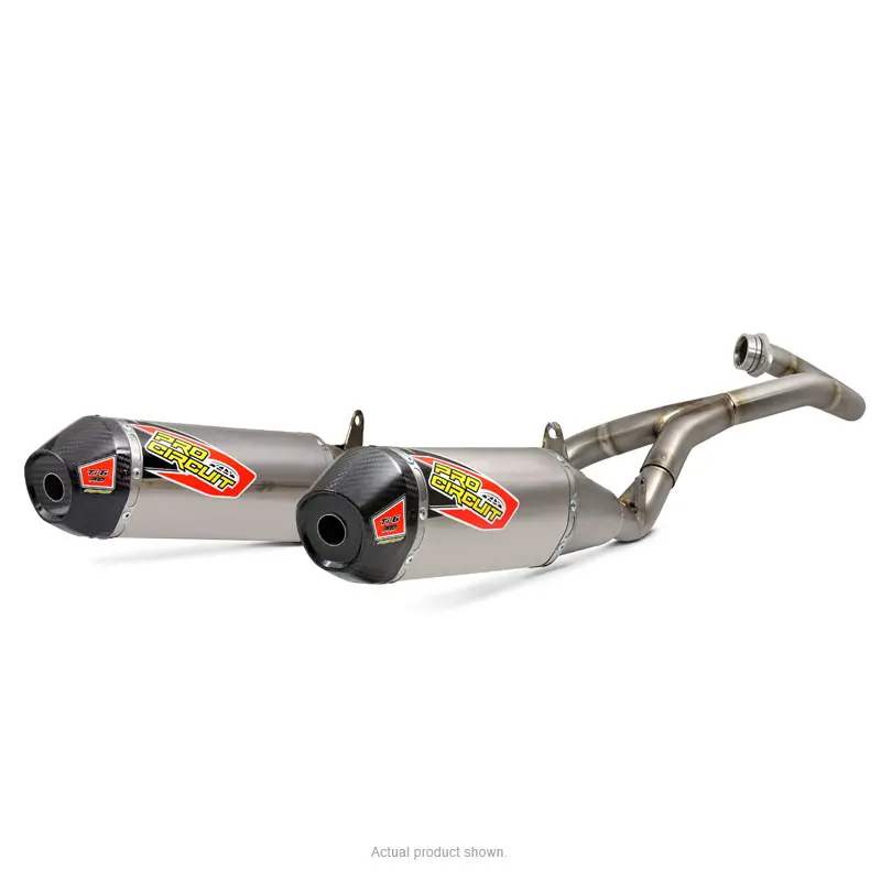 TI-6 PRO DUAL TITANIUM SYSTEM W/CARBON END CAPS, CRF450R/RX '17-18