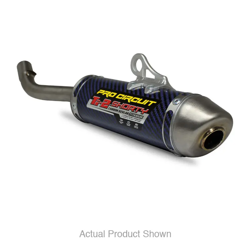 TI-2 R304 TI/ BLUE CARBON FIBER SILENCER, YZ125 '2022-'25 - YZ125X 23-25