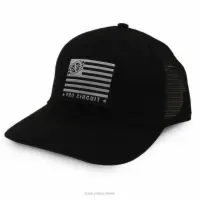 PRO CIRCUIT BLK FLAG CAP LOW PROFILE SNAPBACK TRUCKER