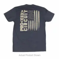 PRO CIRCIUT LOGO FLAG T SHIRT HEATHERED NAVY XL