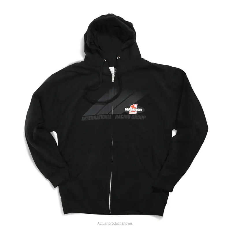 WORKS ONE TRIPLE THREAT ZIP HOODY, BLACK, LARGE