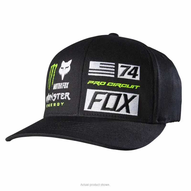 FOX Racing Retro Monster Energy Fox Flat Bill Trucker Mesh Snapback Hat Custom Handmade | Accessories | Fox Racing Retro Monster Energy Fox  main image 4