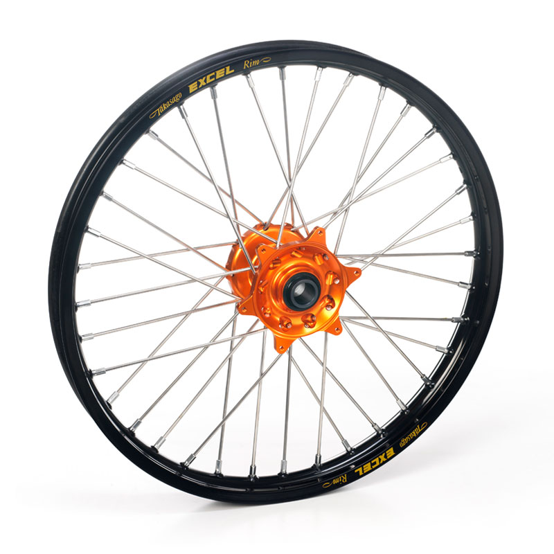 KTM 15～23EXC250TPI用HAANホイールSET　中古品 haan-black-front-orange-hub-