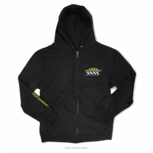 RACER ZIP HOODY BLK xl