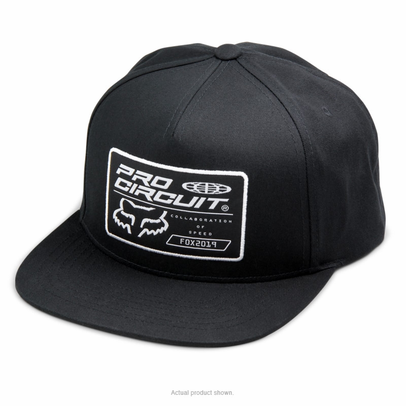 One Size Black Fox Racing Mens PRO Circuit Snapback HAT