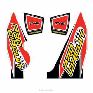 REPLACEMENT T-6 WRAP AND END CAP DECAL YZ250F