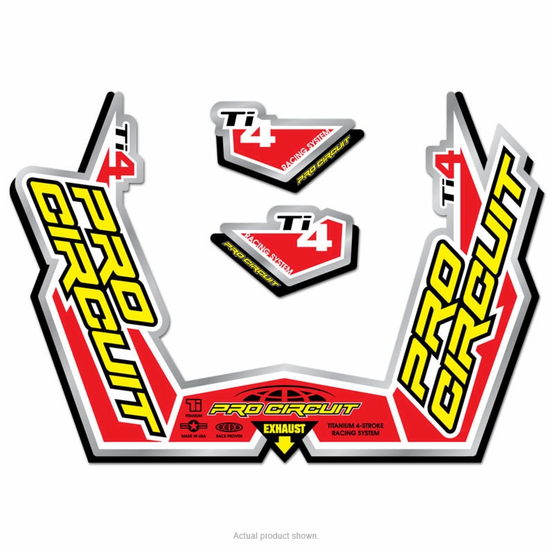 Pro Circuit DC09T4GP T-4 Exhaust Decal Kit 